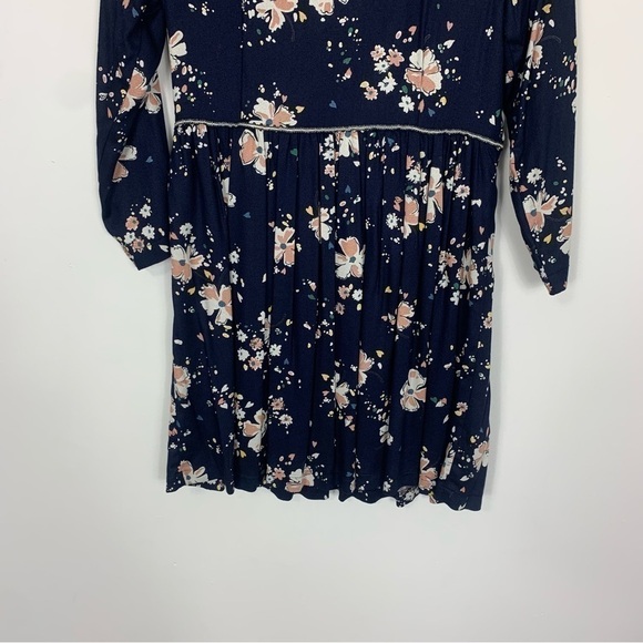La Petite Francaise Navy Blue Floral Print Dress Size Medium - Picture 8 of 12